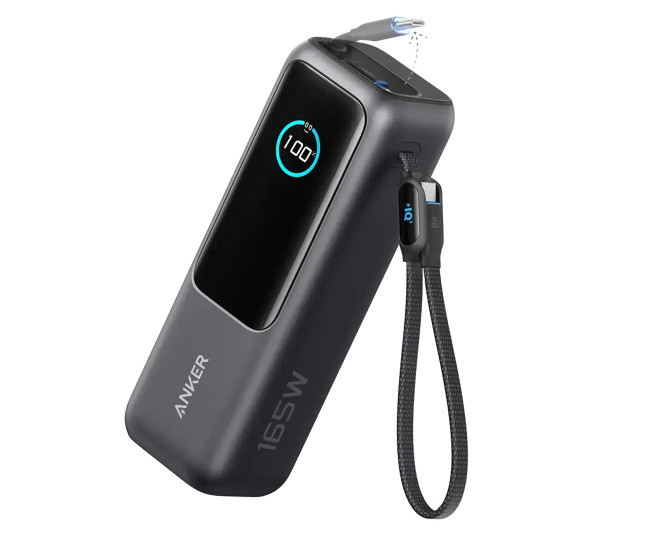 Внешний аккумулятор (павербанк) Anker ZOLO Power Bank 25000mAh 165W Black (A1695P11)